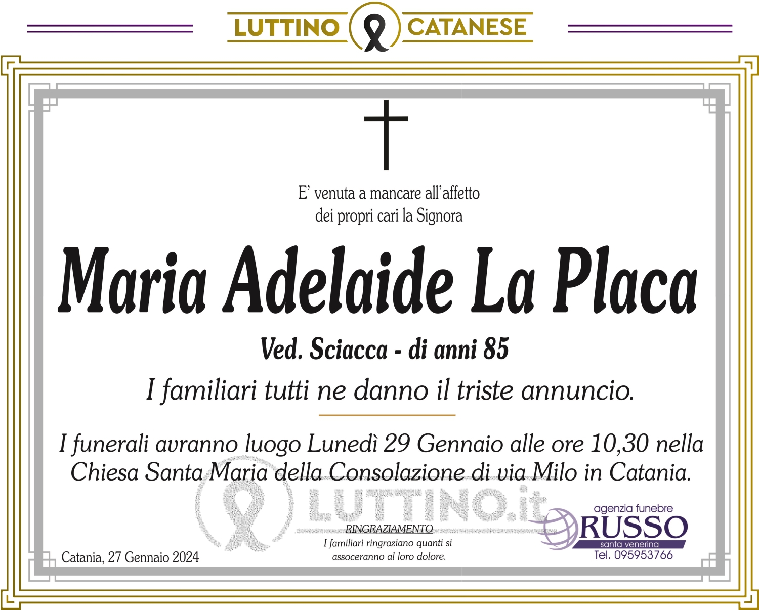 Maria Adelaide  La Placa